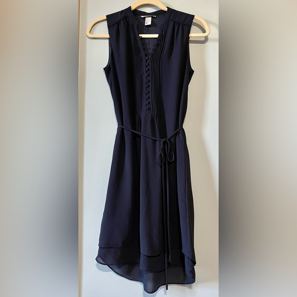 H&M Navy Sleeveless Dress sz 2